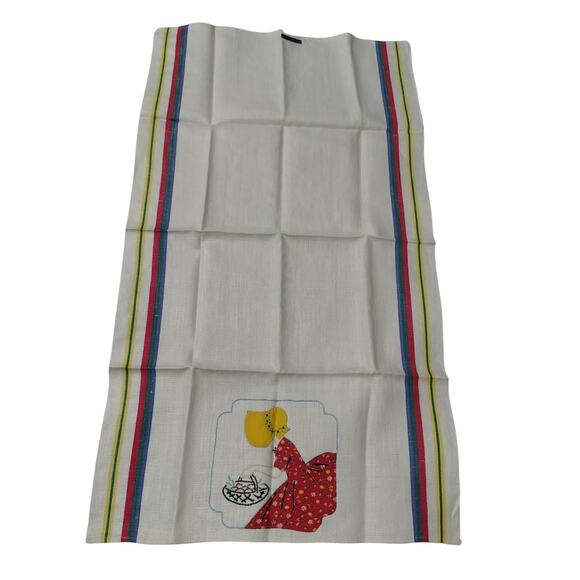 40s 50s Pure Linen Tea Towels Unused Pure Linen French Tea Towels Kitchen Towels - Picture 1 of 5